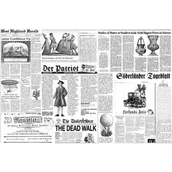 Obrusy i serwetki - Podkładka GAZETA 43,5 x 28 cm biało-czarny - miniaturka - grafika 1