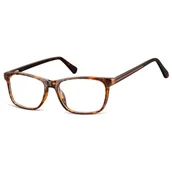 Okulary korekcyjne, oprawki, szkła - Okulary zerówki acetatowe oprawki korekcyjne prostokątne AC399B panterka/szylkret - miniaturka - grafika 1
