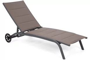 Zestaw leżaków ogrodowych aluminiowych Ibiza Grey / Taupe - Leżaki ogrodowe - miniaturka - grafika 2