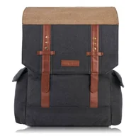 Torby na laptopy - PLECAK MĘSKI NA LAPTOPA A4 ZE SKÓRY WEGAŃSKIEJ PAOLO PERUZZI E-03-MC - miniaturka - grafika 1