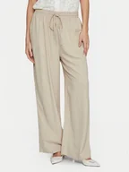 Spodnie damskie - Vila Spodnie materiałowe Pricil 14079560 Beżowy Loose Fit - miniaturka - grafika 1