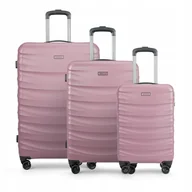 Walizki - PUCCINI Zestaw WALIZEK Podróżnych PC Poliwęglan Polikarbon 3w1 PC032-3C - miniaturka - grafika 1