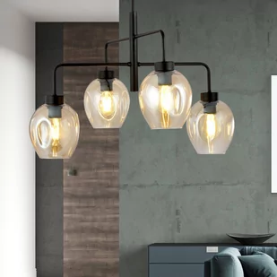 Emibig LUKKA 4 BLACK/AMBER 1165/4 lampa sufitowa żyrandol nowoczesny klosze 1165/4 - Lampy sufitowe - miniaturka - grafika 2