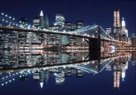 Plakaty - Galeria Plakatu, Plakat, New York Brooklyn Bridge night, 84,1x59,4 cm - miniaturka - grafika 1