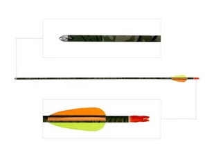 Poe Lang - Strzała aluminiowa - 29" - Grot tarczowy gładki - Kamuflaż - D-001C - Strzały do łuków - miniaturka - grafika 2