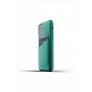 Etui i futerały do telefonów - Mujjo Full Leather Wallet Case Etui Skórzane na Karty do iPhone 11 Pro Alpine Green CL-002-GR - miniaturka - grafika 1