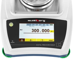 Steinberg Systems Waga laboratoryjna - 300 g / 0,001 g - Ø98 mm - dotykowy panel LCD - szklana osłona przeciwpodmuchowa SBS-LW-300-MAXT - Wagi specjalistyczne - miniaturka - grafika 1
