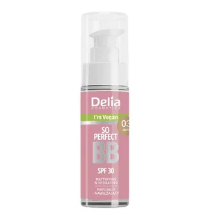Delia So Perfect wegański krem BB z filtrem SPF30 03 Dark 30ml - Kremy BB - miniaturka - grafika 1