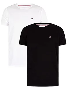 Tommy Jeans TJM Slim Fit męski T-shirt z krótkim rękawem, biały/czarny., L - Koszulki męskie - miniaturka - grafika 1