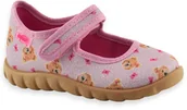 Buty dla dziewczynek - Balerinki dziewczęce kapcie do żłobka Befado 460P018 Flexi Różowe - miniaturka - grafika 1