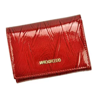 Portfele - Mały skórzany portfel damski zapinany na zatrzask Mato Grosso 0873-54 RFID czerwony - grafika 1