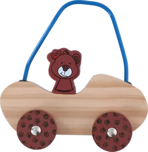 Pojazd autko drewniane dla niemowląt MARIONETTE - Samochody i pojazdy dla dzieci - miniaturka - grafika 2