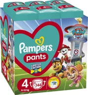 Pieluchy - Pampers Pieluchy Pants Paw Patrol 4, 9-15 kg, 144 szt. - miniaturka - grafika 1