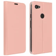 Etui i futerały do telefonów - Wąskie etui z klapką, seria Business na Google Pixel 3A XL - różowe złoto - miniaturka - grafika 1