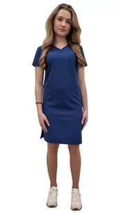 Sukienka medyczna granatowa casual premium roz. 42 - Sukienki - miniaturka - grafika 1