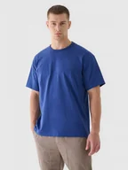Koszulki sportowe męskie - Męski t-shirt basic 4F 4FRAW24TTSHM2575 - niebieski - miniaturka - grafika 1