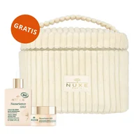 Zestawy kosmetyków damskich - Zestaw Nuxe Nuxuriance Gold, olejowe serum rewitalizujące, 30 ml + rozświetlający balsam pod oczy, skóra sucha, 15 ml + kosmetyczka gratis - miniaturka - grafika 1