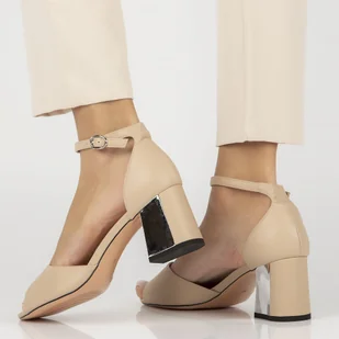 Sandały skórzane Filippo DS4648/23 BE beżowe - Moda i Uroda OUTLET - miniaturka - grafika 9