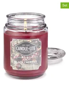 Świece - Candle-lite CANDLE-LITE Świece zapachowe (2 szt.) "Black Cherries" - 2 x 510 g - miniaturka - grafika 1