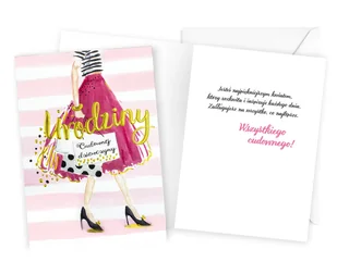 Karnet GS-027 Urodziny cudownej dziewczyny - Kartki okolicznościowe i zaproszenia - miniaturka - grafika 1