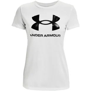 Koszulka damska Under Armour Live Sportstyle Graphic biała - Koszulki sportowe damskie - miniaturka - grafika 1