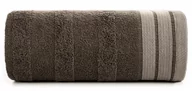 Ręczniki - Ręcznik bawełniany, 50x90, brązowy z bordiura, R170-06 - miniaturka - grafika 1