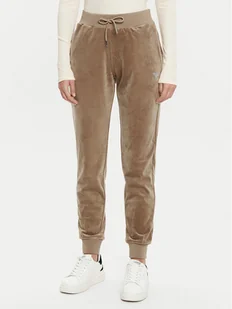 Guess Spodnie dresowe V3BB27 KBXI2 Brązowy Regular Fit - Spodnie sportowe damskie - miniaturka - grafika 1