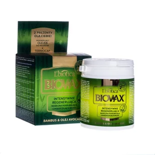 Lbiotica BIOVAX BAMBUS & OLEJ AVOCADO Intensywnie regenerująca maseczka 250 ml - Maseczki do twarzy - miniaturka - grafika 3