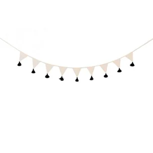 Girlanda, proporczyk, Kremowy węgielek, 245x18 cm - Wyposażenie pokoiku dziecięcego - miniaturka - grafika 1