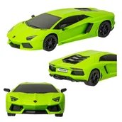 Zabawki zdalnie sterowane - Zdalnie sterowane Lamborghini Aventador RC 1:24 zielone RC auto - miniaturka - grafika 1