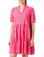 Sukienki - YAS Sukienka damska Yasholi Ss Dress S. Noos, Fandango Pink, S - miniaturka - grafika 1