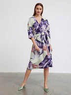 Sukienki - BGN Sukienka w kolorze miętowo-fioletowym - miniaturka - grafika 1