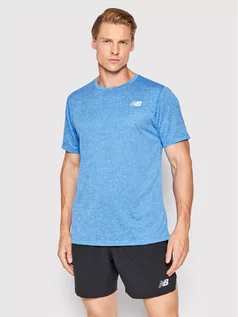 Koszulki sportowe męskie - New Balance Koszulka techniczna Tenacity MT11095 Niebieski Athletic Fit - grafika 1