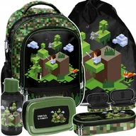 Plecaki szkolne i tornistry - Plecak Minecraft Zestaw 5ele Szkolny Gaming Gry Do 1 Klasy Dla Chłopaków - miniaturka - grafika 1