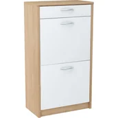 Szafki na buty - Szafka na buty z szufladą wysoka IBOJA – dąb sonoma/biała - miniaturka - grafika 1
