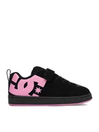 Buty dla dziewczynek - DC Shoes Sneakersy EO-COURT GRAFFIK ELASTIC TODDLER DC02547003 Czarny - miniaturka - grafika 1