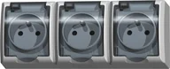 Gniazdka elektryczne - Ospel Ospel Fala - gniazdo potrójne GNH-3HZ/00/d - miniaturka - grafika 1