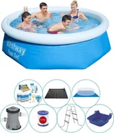 Baseny ogrodowe - Basen wraz z akcesoriami - Bestway Fast Set 244x66 cm okrągły - miniaturka - grafika 1