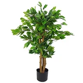 Sztuczne drzewka - Sztuczny liść Ficus realistyczny 90 cm - miniaturka - grafika 1