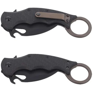 Nóż składany FOX Karambit Titanium Frame Lock / Carbon Fiber, Cerakote Black Elmax (FX-599TiC) - Noże - miniaturka - grafika 8