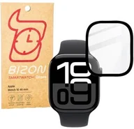 Akcesoria do smartwatchy - Bizon Szkło hybrydowe Glass Watch Edge Hybrid dla Apple Watch 10 46 mm , czarne - miniaturka - grafika 1