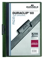 Teczki i skoroszyty - Durable Skoroszyt zaciskowy Duraclip Original 60 - kolor ciemnozielony - miniaturka - grafika 1
