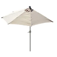 Parasole ogrodowe - Parla parasol półokrągły, parasol balkonowy, UV 50+ poliester/aluminium 3kg ~ 270cm kremowy bez stojaka - miniaturka - grafika 1