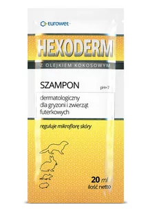 Eurowet Hexoderm - Szampon Dermatologiczny Dla Gryzoni Saszetka 20Ml - 1 Sztuka - Akcesoria dla gryzoni - miniaturka - grafika 1