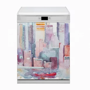 Bluedecor Maskownica na zmywarkę Miasto nad wodą 60x80 - Dekoracje domu - miniaturka - grafika 1