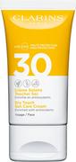 Kremy do twarzy z filtrem - Clarins Dry Touch Sun Care Cream - Krem do opalania twarzy SPF 30 - miniaturka - grafika 1