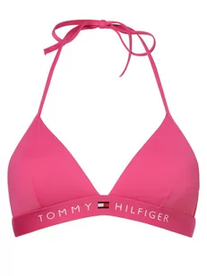 Tommy Hilfiger - Damska góra od bikini  trójkątne miseczki  z wypełnieniem, wyrazisty róż - Stroje kąpielowe - miniaturka - grafika 1