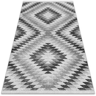 Piękny dywan zewnętrzny Szary geometryczny wzór 120x180 cm - Dywany zewnętrzne - miniaturka - grafika 1