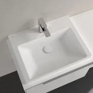 Umywalki - Villeroy & Boch Subway 3.0 Umywalka wpuszczana w blat 60x47 cm bez przelewu jeden otwór na baterię biały mat z powłoką CeramicPlus 4A706LRW - miniaturka - grafika 1