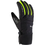Rękawiczki sportowe damskie - Rękawice multifunkcyjne Viking Primaloft Whistler GTX 0964 czarno-limonkowy - miniaturka - grafika 1